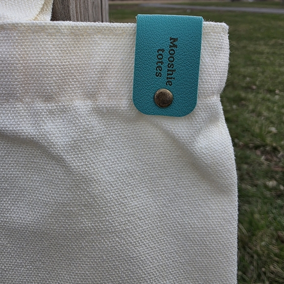 Mooshie Totes +keychain Mushroom Canvas Tote  13x15 NWT - Picture 3 of 4